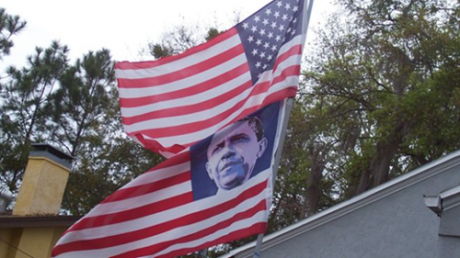 Who Decided That It Was Okay To Replace The Stars On The American Flag With The Face Of Barack Obama? The Obama Flag Who Decided That It Was Okay To Replace The Stars On The American Flag With The Face Of Barack Obama 460x258