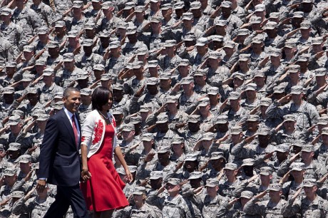 The U.S. Army Saluting Barack Obama