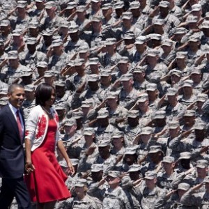 Army Saluting Barack Obama