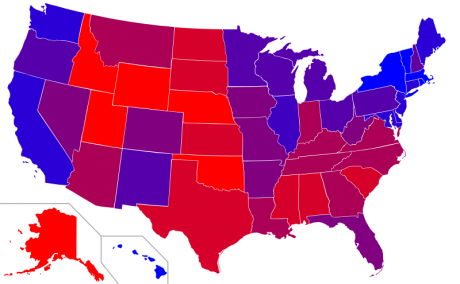 Presidential Victory Margins - Photo by Ninjatacoshell