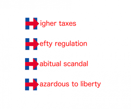 Hillary Logo Higher Taxes