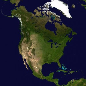 North America Map - Public Domain