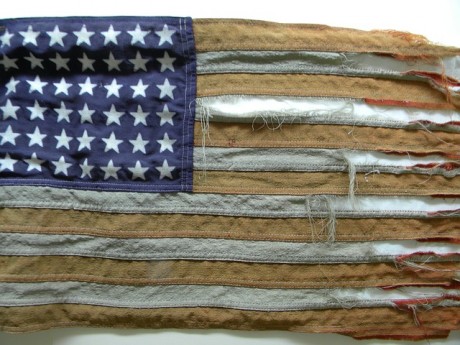 Tattered American Flag - Public Domain
