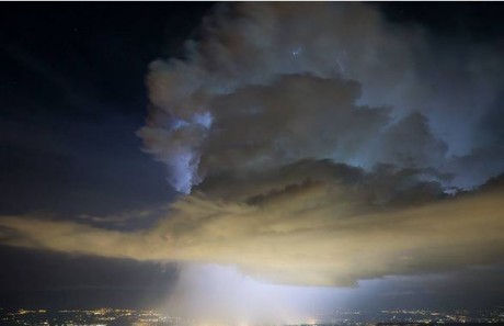 cern clouds portal awake over experiment cloud strange portals above collider hadron conspiracy bizarre opening shaped form during theories suarez