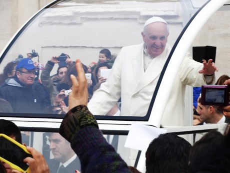 Pope Francis In The Popemobile - Public Domain
