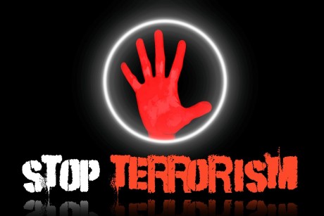 Stop Terrorism Red Hand - Public Domain