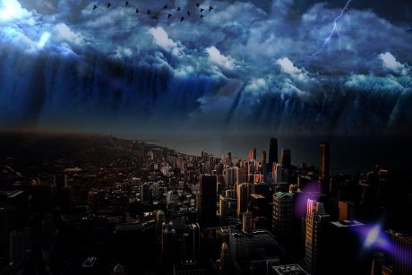 Apocalyptic Skyline - Public Domain