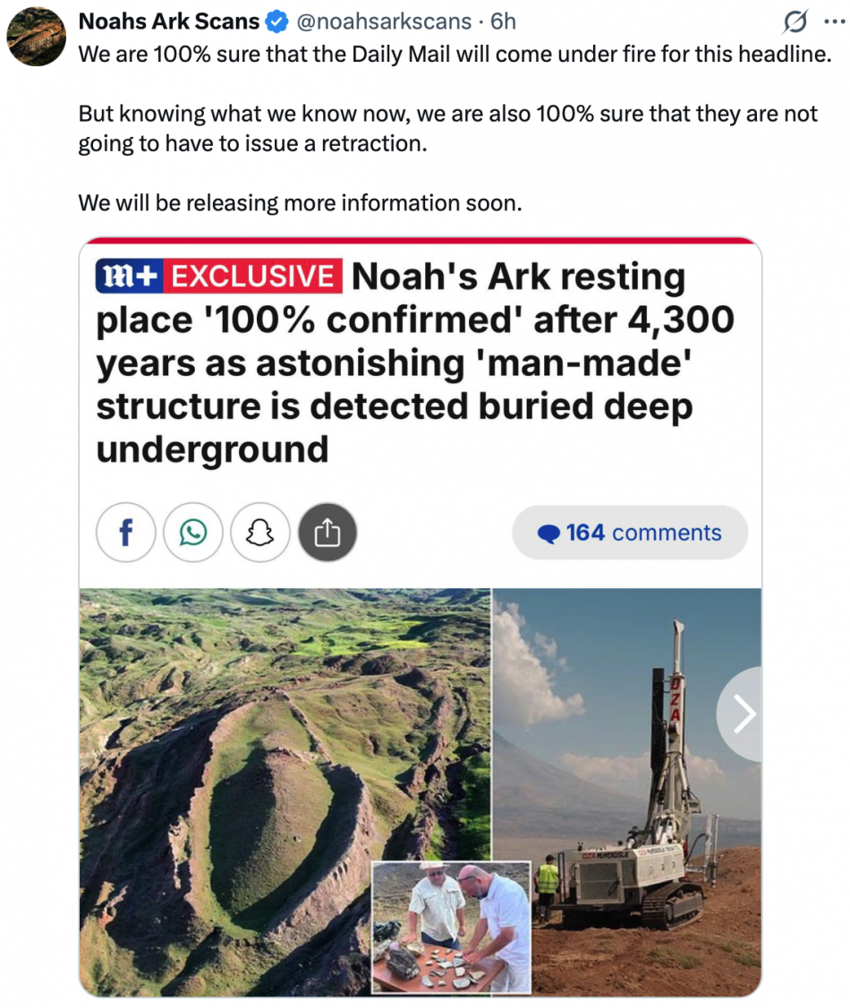 Yes, The Resting Place Of Noah’s Ark Has Been Discovered, And Scientists Are About To Prove It