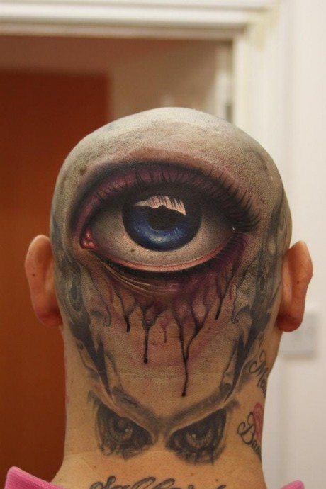 3D Tattoo Back Of Head